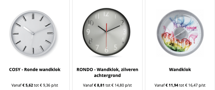 wandklok bedrukken