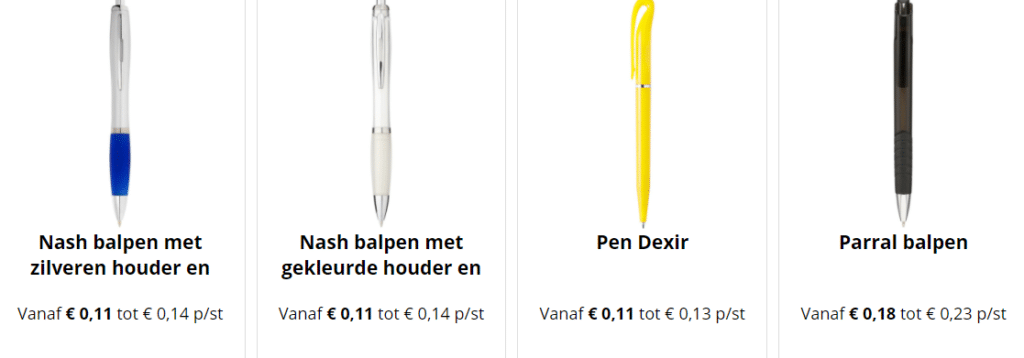 bekijk ook onze bedrukte pennen, 