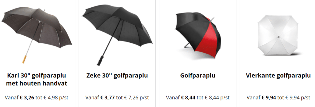 golfparaplu bedrukken