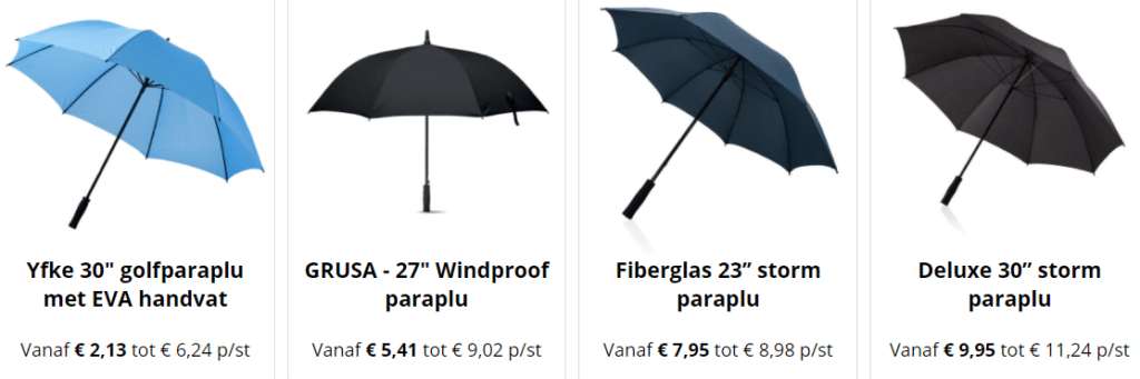 stormparaplu bedrukken